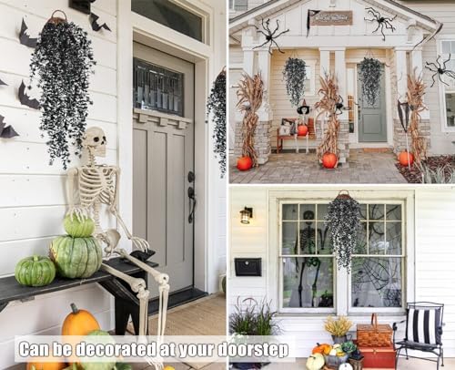 RECUTMS Artificial Hanging Plants Fake Black Vines Faux Draping Greenery - Image 5