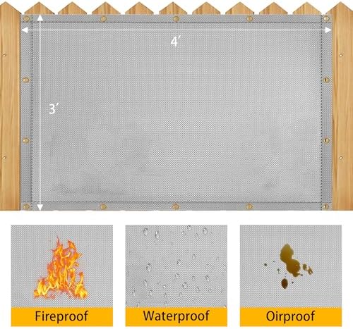 3' X 4' Grill Heat Shield for Deck Railing, Fireproof Heat Shield for Grill - Image 3