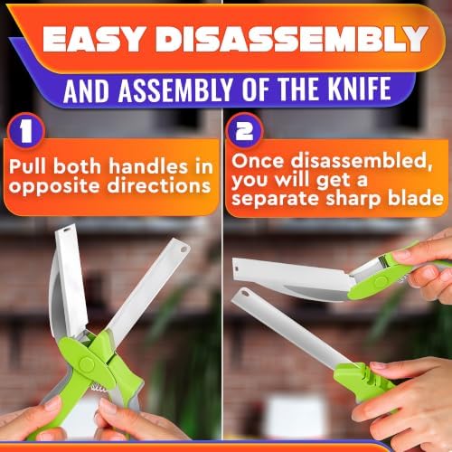 2 in 1 Kitchen Scissors for Food with Cutting Board, Safety Lock - Image 6