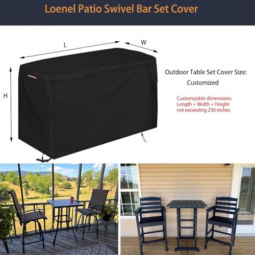 Outdoor Customized Bar Table Set Cover - Image 2