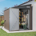 Aoxun 8x6 FT Lean to Shed for Backyard,Brown by Aoxun