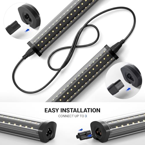 Barrina T8 LED Shop Lights 8FT, 140W 17000LM, 5000K U Shape, Black, 6 Packs - Image 6