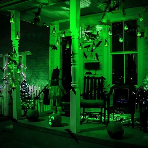 Solar String Lights for Outside, 33Ft Solar Patio Light with 15 Flickering - Image 7