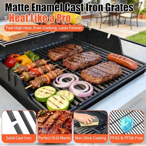 QuliMetal 17.5 Inch Grill Grates for Weber Spirit 200 Series Front Control - Image 4