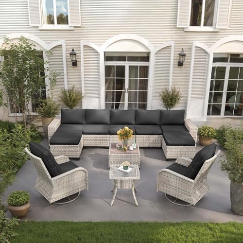 Outdoor Patio Furniture Set PE Wicker Rattan Outdoor Sectional Sofa by MuphyersPatioFurniture