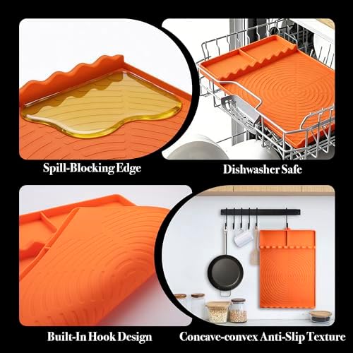 Silicone Grill Mat for Blackstone Griddle Accessories (Orange) - Image 5