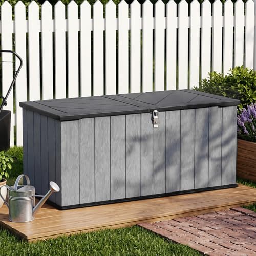 Outdoor Storage Shed, Resin Waterproof Storage Cabinet, Large Deck Box by LegacyAmerhomeDirect
