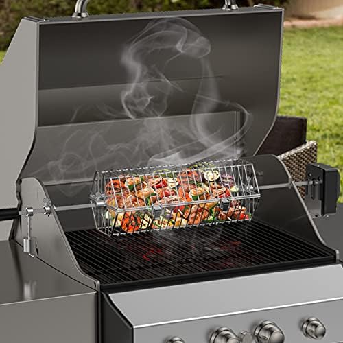 Skyflame Stainless Steel Round Tumble Rotisserie Grill Basket - Image 6
