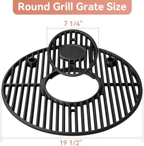 19.5" Grill Grate for Char-Griller Akorn Kamado, Round Cast Iron Grid - Image 3