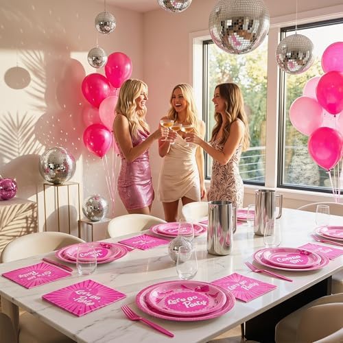 100 Pcs Disposable Let's Go Party Tableware Set for 25 Guests - Image 2
