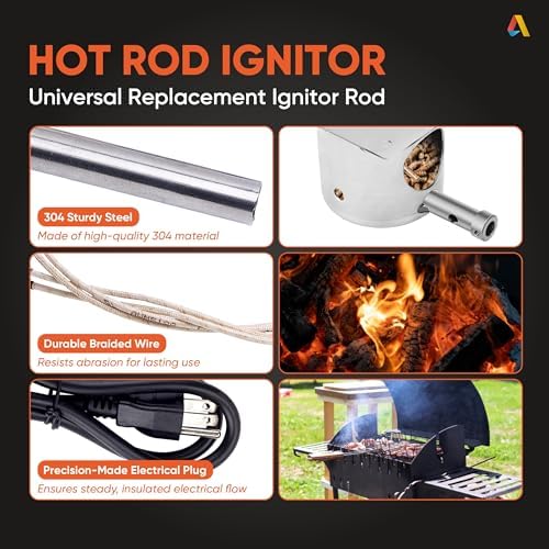 Canamax Traeger Grill Parts Kit Complete Set for Pellet Grill Auger Motor, Induction Fan, Fire Burn Pot, Hot Rod Igniter, Fuse, Power Cord - Compatible with Traeger, Pit Boss, Camp Chef, Z Grill - Image 4