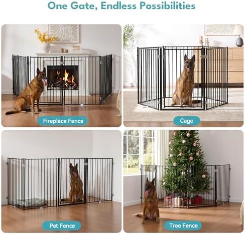 No Pawblems Freestanding Dog Gate with Door for Indoor & Outdoor, 36'' Tall - Image 5