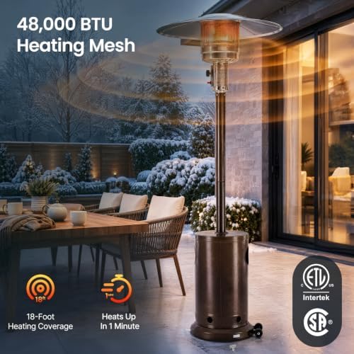 NEWBULIG 48,000 BTU Propane Patio Heater with Sandbox for Outdoor Use - Image 5