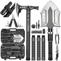 HUZSV 28-in-1 Survival Shovel,Multi-Tool Camping Shovel with Axe, Saw, Hoe by HUZSV