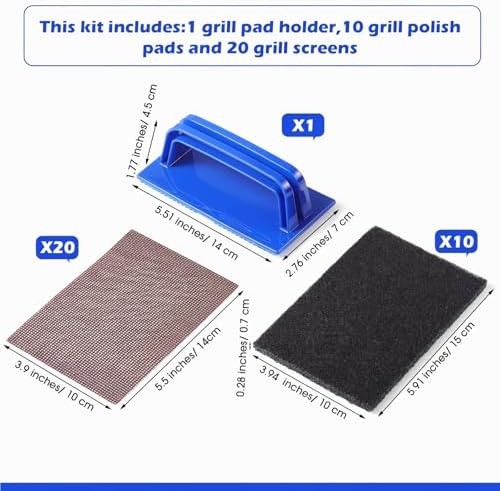 Reallnaive 31 Pcs Griddle Cleaning Kit for Flat Top Grill,Blue - Image 3