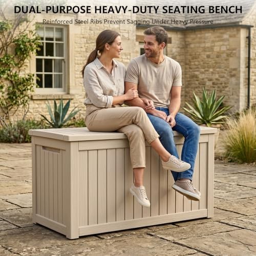 Outdoor Storage Box,270 Gallon Waterproof Deck Box [Upgraded 3.0] - Image 6