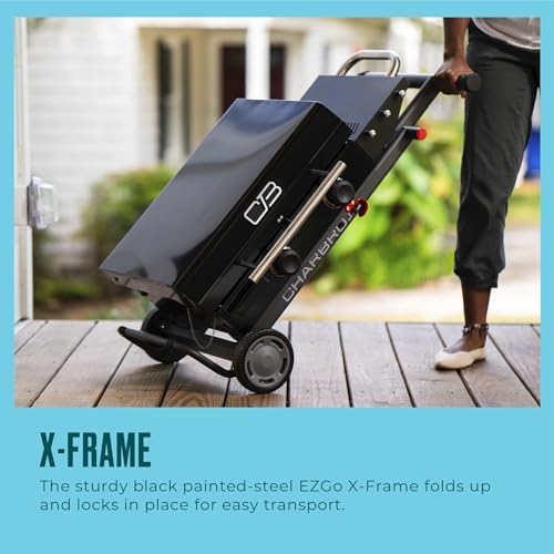 Charbroil 22" Performance Series Folding Cart 2-Burner Portable Propane Gas Griddle, Black - 463711223 - Image 5