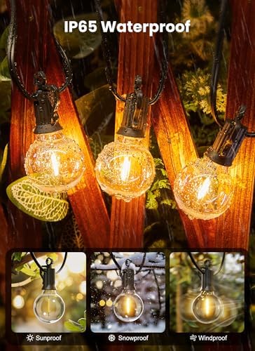 Outdoor String Lights, 29FT 12+1 G40 Bulbs Shatterproof Patio Lights - Image 3