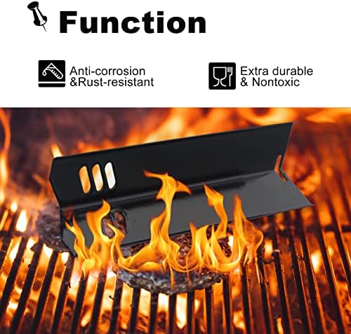 Grill Heat Plates Shield for Revoace Gas Grill GBC1690W GBC1705WV GBC1706W GBC1793W, Backyard Grill BY14-101-001-05 BY16-101-002-06, Uniflame Grill GBC1030WRS GBC1134W Porcelain Burner Covers - Image 6