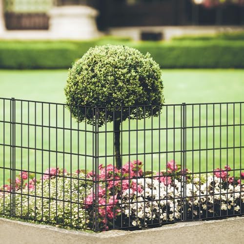 Metal Garden Fence 33.3 in x 23.3ft, Outdoor Dog Fence with Stakes for Yard - Image 5