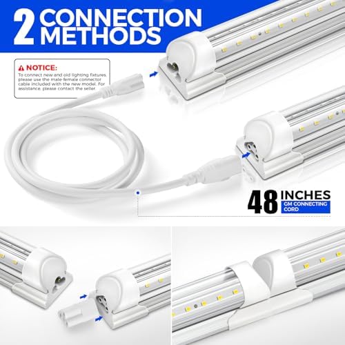 Barrina T8 LED Shop Lights 6FT, 60W 8500LM 5000K, High Output, 10 Packs - Image 6