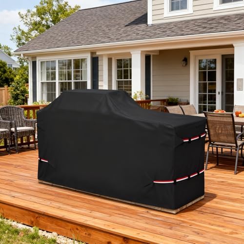 Bitubi 86 Inch Island Grill Cover - Resistant Cover for Island with Left/Right Grill Head,600D Heavy Duty Waterproof All Weather Protection Outdoor Cover,Black - Image 7