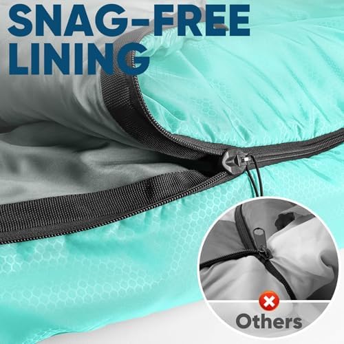 PTEROMY Sleeping Bags for Adults, Lightweight and Machine Washable, Water Resistant Backpacking Camping Sleeping Bag for Warm Cold Weather, Camping Essentials for Hiking Travel - Image 4