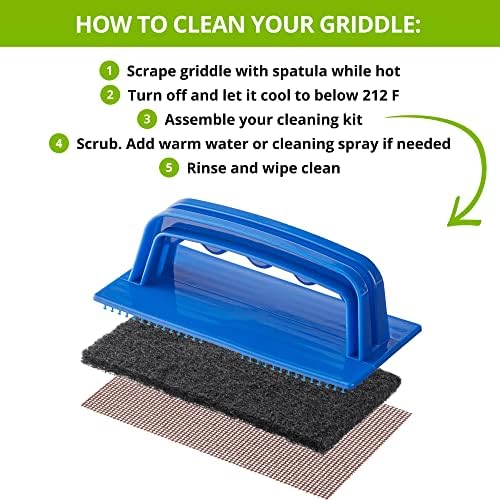 CUSINIUM 31-piece Griddle Cleaning Kit: 1 Screen Holder, 20 Screens, 10 Cleaning Pads - Image 6