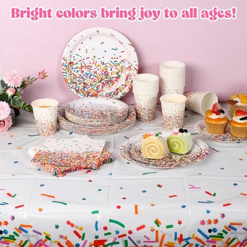 Kochorie 97 PCS Confetti Sprinkles Tableware Set - Image 5