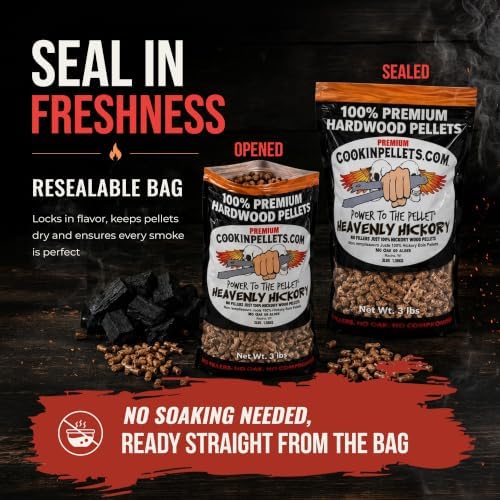 CookinPellets Premium Hickory Hardwood BBQ Smoking Pellets, 3 lb Bag - Image 4