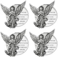 Guardian Angel Visor Clip for Car,Never Drive Faster Clip 2.95 Inch, Drive Safe Inspirational Gifts for Women Men (4pcs Guadian Angel Pouch Pack) by Meliatomia