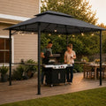 Garvee 8 x 5 ft Outdoor Gazebo Canopy, Polyester Fabric Iron Frame, Dark Gray, Easy Setup Shelter for Backyard Camping and Outdoor Gatherings by Garvee