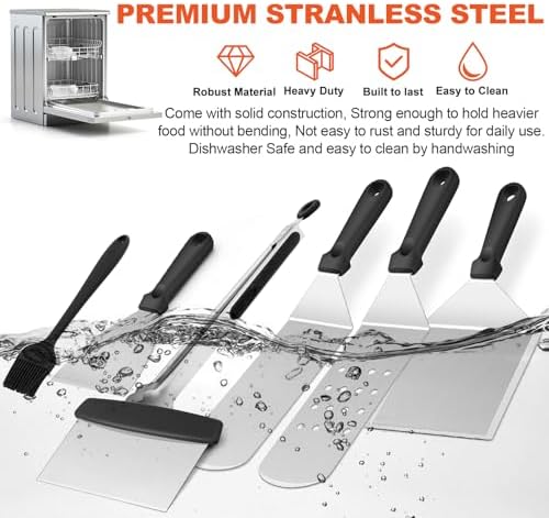 Joyfair 8Pcs Griddle Spatula Accessories for Blackstone, (PP Handles) - Image 7