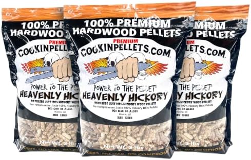 CookinPellets Premium Hickory Hardwood BBQ Smoking Pellets, 3lb Bag, 3-Pack by Unknown