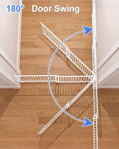 45-80" Extra Wide Baby Gate for Large Openings, Metal Heavy Duty Dog Gate - Image 6