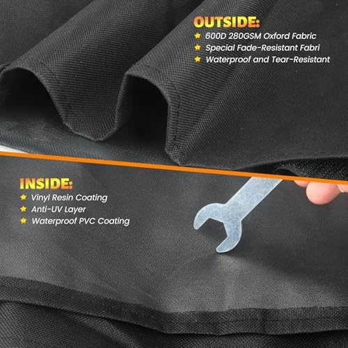 BAC776 Grill Cover for Traeger Woodridge Pro Replacement Parts Wood Ridge Elite Pellet Smoker Covers Accessory Full Length 600D Waterproof Outdoor BBQ - Image 6