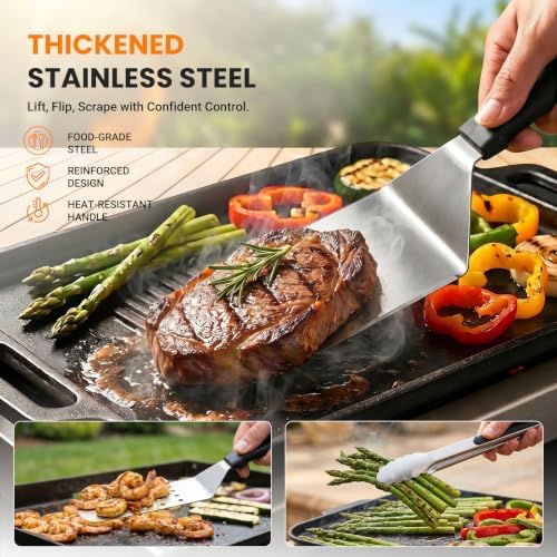 Overmont 31PC Griddle Accessories Kit, Spatula Set with Basting Cover Press - Image 4