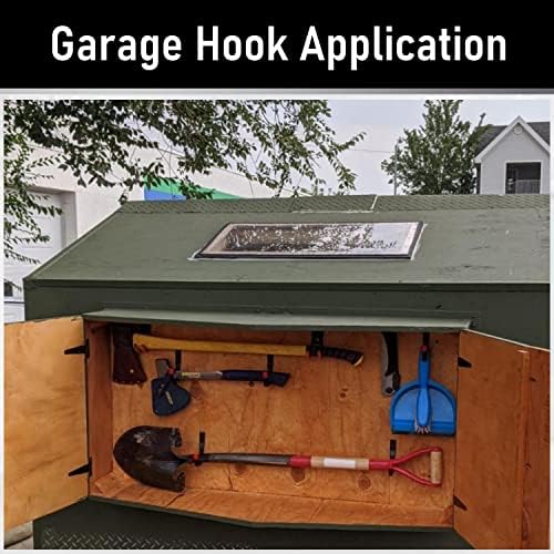 Garage Hooks, 6 Pack Heavy Duty Storage Hooks, 4.1Inch Garden Tool Utility Hooks, Fastening Hooks for Wall Mounting Load Capacity 45lbs - Image 5