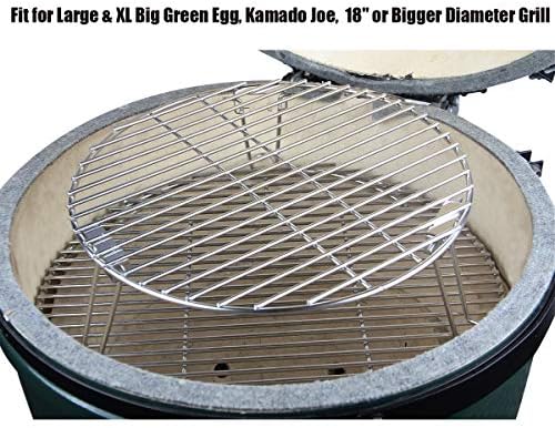 Grill Expander Rack Stack Rack Expansion Grilling Rack Stainless Steel Fit Large & XL Big Green Egg Weber Kettle 22 Inches Charcoal Grill Kamado Joe,18" or Bigger Diameter Grill - Image 6