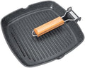 GiPP 9.5 Inch Nonstick Grill Pan with Folding Handle,Square Grill Skillet by GiPP