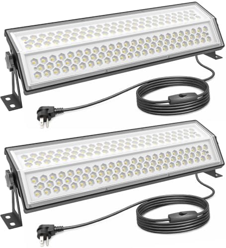 LED Shop Lights, 125W 17500LM Double-Sided Linkable Garage Lighting 2 Pack by Unknown