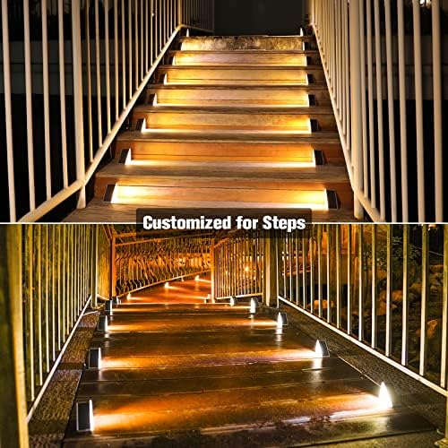 VOLISUN Outdoor Stair Lights 12 Pack, Solar Step Lights Waterproof IP67 - Image 3