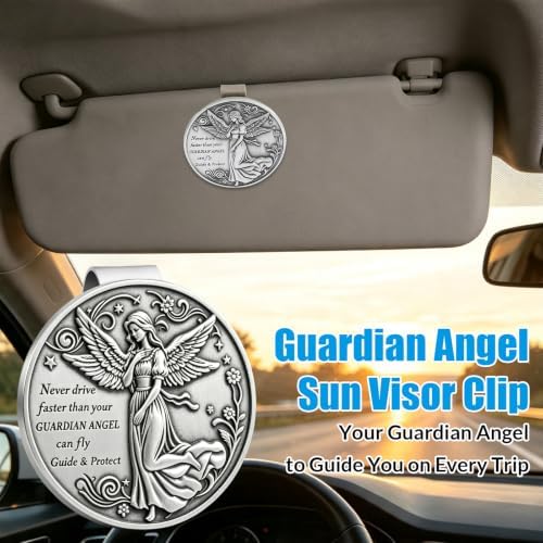 Guardian Angel Visor Clip, Car Accessory Safe Driving Gift 2PCS - Image 2