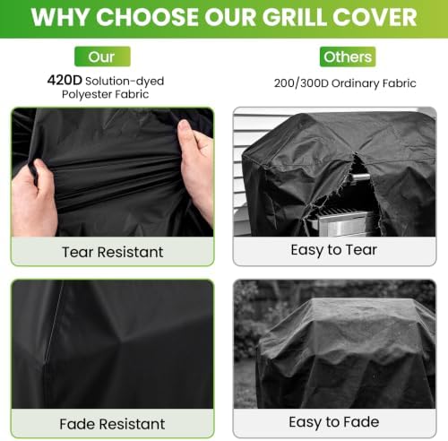 Grill Cover for Outdoor Grill, 40 inch Grill Covers Heavy Duty Waterproof - Image 3