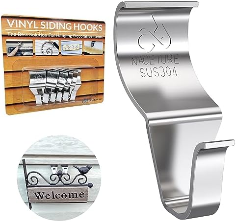 NACETURE Vinyl Siding Hooks Hanger Siding Clip for Hanging, 6 Pack by NACETURE
