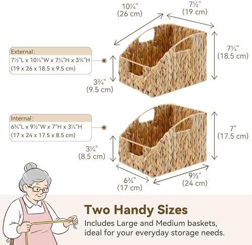 GRANNY SAYS Wicker Baskets for Organizing, Water Hyacinth Storage Baskets - Image 2