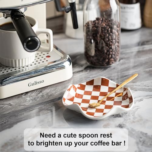 Miamolo Checkered Spoon Rest for Kitchen Counter, Holds Cooking Utensils - Image 6