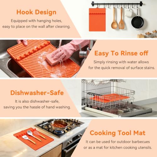 Grill Silicone Mat for Blackstone - BBQ Side Shelf Mat With Magnetic 2 PCS - Image 5