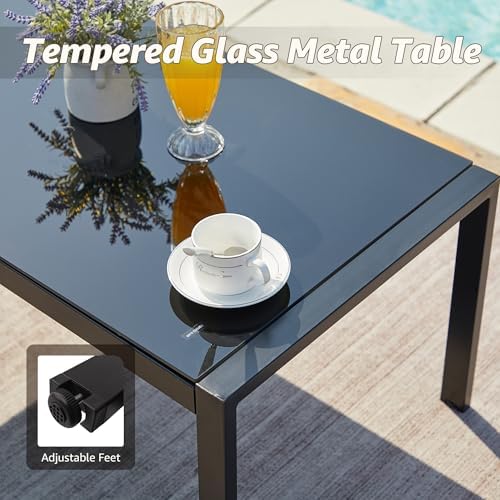 NATURAL EXPRESSIONS 4 Pieces Patio Furniture Sets, Modern Metal Patio Set - Image 6