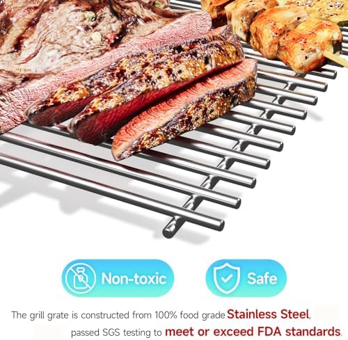 2pcs Stainless Steel Cooking Grill Grates for Weber, 19.5'' x 25.5'' - Image 6